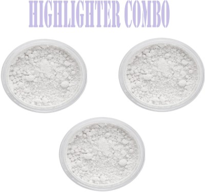 MYEONG Professional SHINE BRIGHT LIKE A STAR BODY & FACE SHEMMERY SHINE POWDER WHITE HIGHLIGHTER Highlighter 10g Pack Of 3 Highlighter(White)