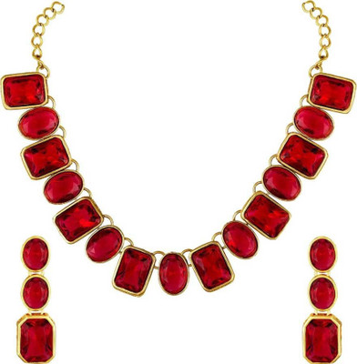 CATALYST Alloy Copper Maroon Jewellery Set(Pack of 1)