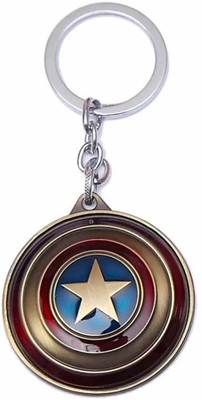 MARGSHRI Captain America Rotating Shield Keyring Key Chain
