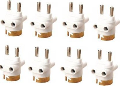 Electro Factory 2 Pin Parallal Adpater Plastic Light Socket(Pack of 8)