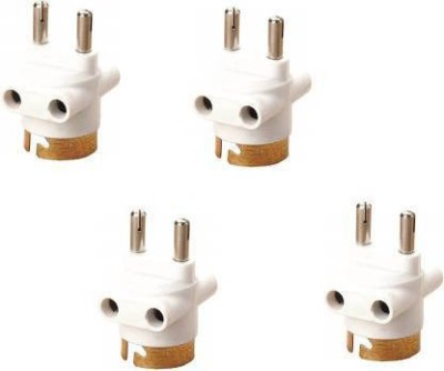 Electro Factory 2 Pin Parallal Adpater Plastic Light Socket(Pack of 4)