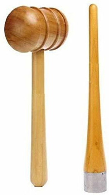 YMD Wooden Mallet Hammer for Knocking Cricket Bat and Grip Cone Combo Wooden Bat Mallet