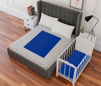 AVI Fitted King Size Breathable, Stretchable, Waterproof Mattress Cover(Blue)