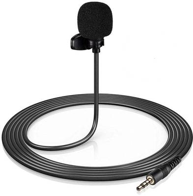 Ajd Coller Mic Clip Microphone For Youtube/news reporter/voice recording Collar Mike for Voice Recording | Lap-el Mic Mobile, PC, Laptop, Android Smartphones, DSLR Camera microphone Noise Cancellation good quality long wire Microphone