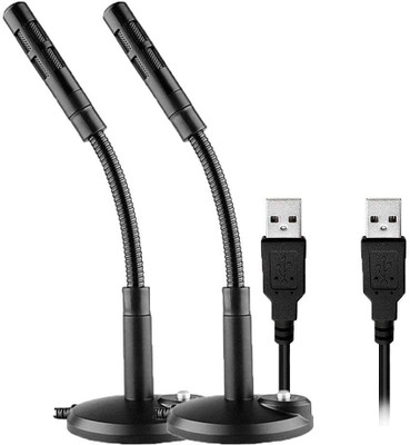 LipiWorld USB Desktop Stand Microphone Portable Studio Speech Mic for Laptop PC Skype(Pack Of 2) Microphone
