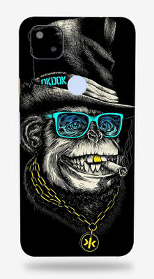 LAMHA Google Pixel 4a Mobile Skin(Ultra Super Smart and crazy monkey skin With High Matte Finish., Mobile Skin (Back+Side+Camera))