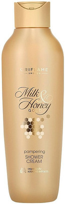 Oriflame MILK & HONEY SHOWER CREAM ORGANICALLY SOURCED EXTRACTS PACK OF 1 ORIGINAL BY SATNAM DISTRIBUTONS(250 ml)