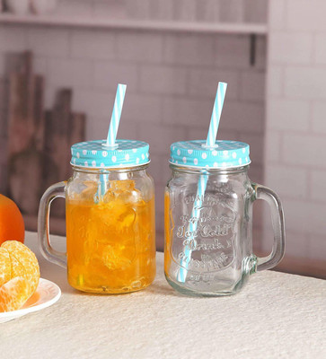 LEZLY Glass Utility Container  - 500 ml(Pack of 2, Clear)