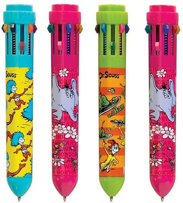 Andix Roller 10 in1 pen with Favorite Cartoon Character Ball Pen Refill(Pack of 4, Ink Color - Multicolor)