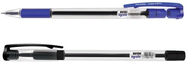 Win Mystic Ball Pens | 60 Pcs (30 Pcs Blue Ink, 30 Pcs Black Ink) | Comfortable Elasto Grip | Smooth Ink Flow | 0.7mm Tip for Precision Writing | Ideal for Students | For School, Office & Business Use | Budget Friendly Stick Ball Pen(Pack of 60, Blue & Black)