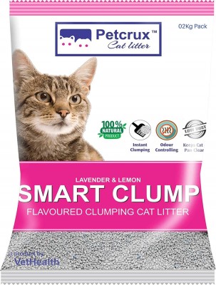 Petcrux Exclusive Scoopable Smart Bentonite Cat Litter (Travel / Trial Pack 2 Kg) Pet Litter Tray Refill