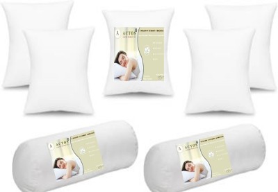ACTOS Microfibre Solid Bolster Pack of 7(White)