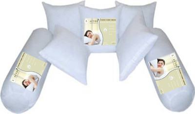 ACTOS Microfibre Solid Bolster Pack of 7(White)