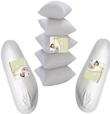 ACTOS Microfibre Solid Bolster Pack of 7(White)