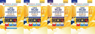 Oswaal CBSE MCQs - Chapterwise For Term I & II, Class 12, Mathematics + Physics + Chemistry + English (With The MCQ Question Pool For 2021-22 Exam)(Paperback, Oswaal Publication)