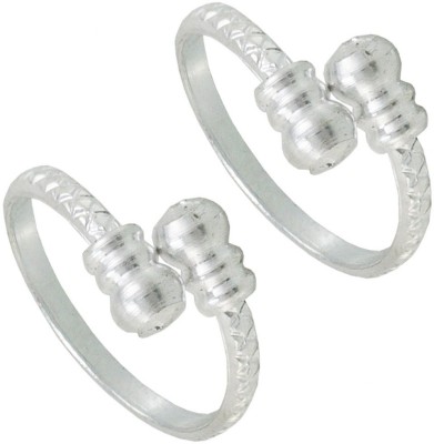 Pinkcity Plain Adjustable .925 Silver Brass Silver Plated Toe Ring