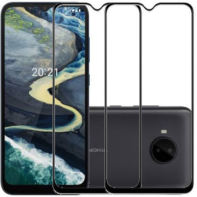 AARERED Edge To Edge Tempered Glass for Nokia C20 Plus(Pack of 2)