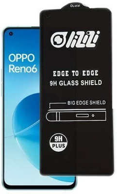 Ghilli Edge To Edge Tempered Glass for OPPO Reno6 5G, (OLizizi Premium Branded Edge To Edge Full Glue )(Pack of 1)
