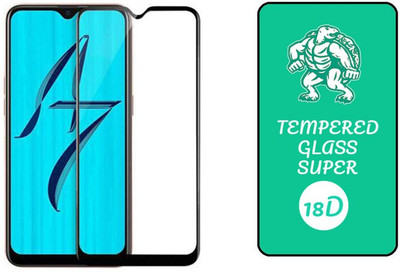 small candy Edge To Edge Tempered Glass for OPPO A7(Pack of 1)