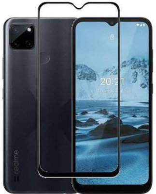 MOBIGENIX Edge To Edge Tempered Glass for REALME C21Y(Pack of 1)