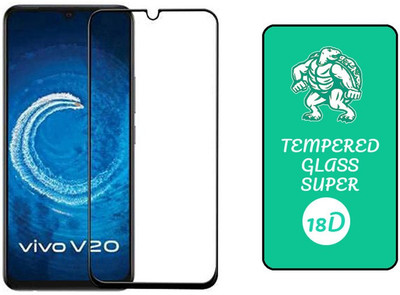 small candy Edge To Edge Tempered Glass for Vivo V20(Pack of 1)
