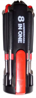 Kreya Enterprise 8 in 1 Multi-Function Screwdriver Kit with LED Portable Torch Portable Screwdriver Standard Screwdriver Set(Pack of 1)
