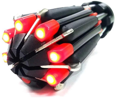 Tool Point 8 in 1 Screwdriver Tool Kit with 6 LED Light Combination Screwdriver Set(Pack of 1)