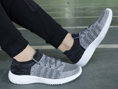 aadi Mesh |Lightweight|Comfort|Summer|Trendy|Walking|Outdoor|Daily Use Sneakers For Men(Black, Grey)