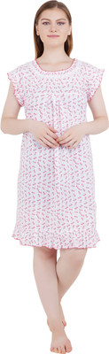 LDHSATI Women Nighty(White)