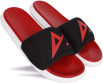 aadi Men Men's Red Synthetic Leather Daily Casual Sliders Slides(Red , 6)