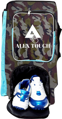 ALEXTOUCH Sports Cricket Kit Bag Green Army Print (M)(Green, Kit Bag)