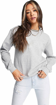 Be Savage Full Sleeve Solid Women Sweatshirt