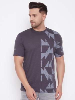 Harbor N Bay Printed Men Round Neck Grey T-Shirt