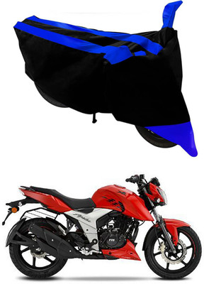 APNEK Two Wheeler Cover for TVS(Apache RTR 160 4V, Blue, Black)