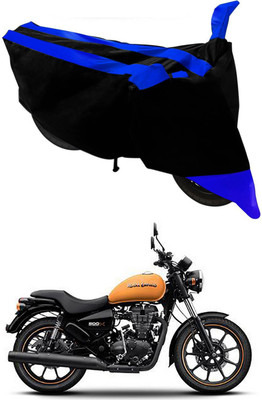 Aheke Waterproof Two Wheeler Cover for Royal Enfield(Thunderbird 350, Blue, Black)
