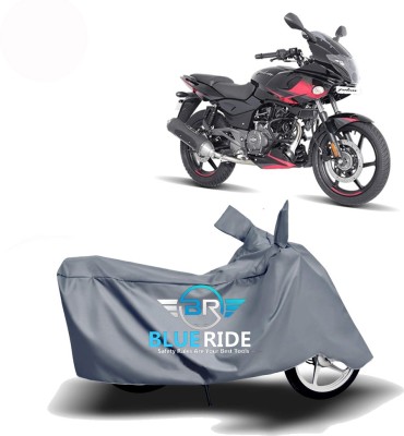 BLUERIDE Two Wheeler Cover for Bajaj(Pulsar 220F, Grey)