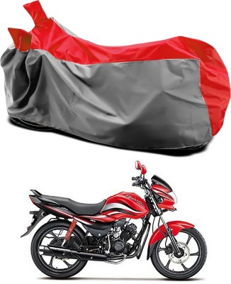 Genipap Two Wheeler Cover for Hero(Passion Pro TR, Red, Grey)