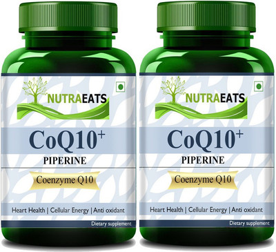 NutraEats Coenzyme (coq10) 120mg with Piperine 5mg Advanced(2 x 60 Capsules)
