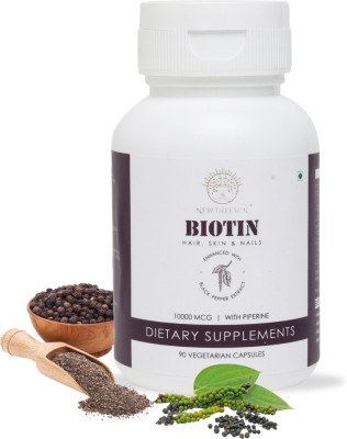 NEWTREESUN Biotin capsules for Healthy Hair Growth Nail Skin nutrients vitamins diabetes(90 Tablets)