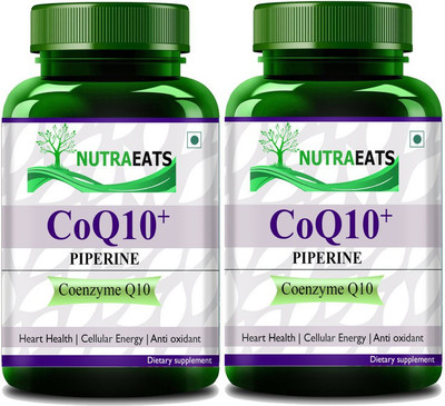 NutraEats Natural Coenzyme Q-10 Rich in Antioxidant, Premium(2 x 60 Capsules)