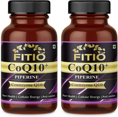 FITIO Natural Coenzyme Q-10 Rich in Antioxidant, Promotes Heart Ultra(2 x 60 Capsules)