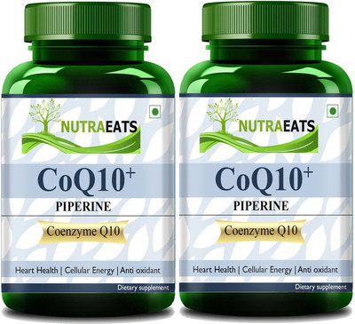NutraEats Coenzyme (coq10) 120mg with Piperine 5mg Premium(2 x 60 Capsules)