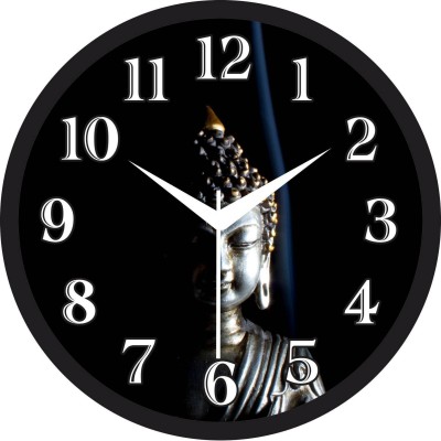 DWC Analog 28 cm X 28 cm Wall Clock(Black, With Glass, Standard)