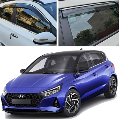 Under Auto For Non-convertibles Front, Rear Wind Deflector(Tinted Hyundai Elite i20)