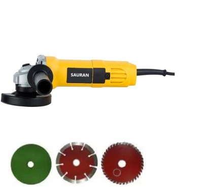 Sauran 8801 Heavy duty Angle Grinder with Metal cutting, marble/granite cutting, wood cutting blade Angle Grinder(100 mm Wheel Diameter)