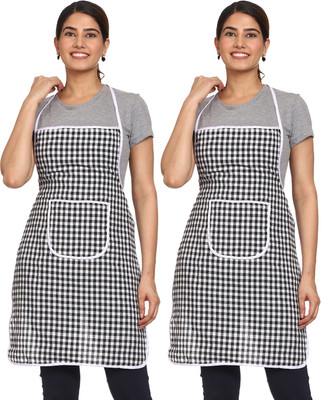 BHD Creations Cotton, Polyester Chef's Apron - Free Size(Black, Pack of 2)