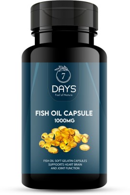 7 Days Omega 3 Fish Oil 1000mg, Brain and Joint Health - 60 Soft gels(1000 mg)