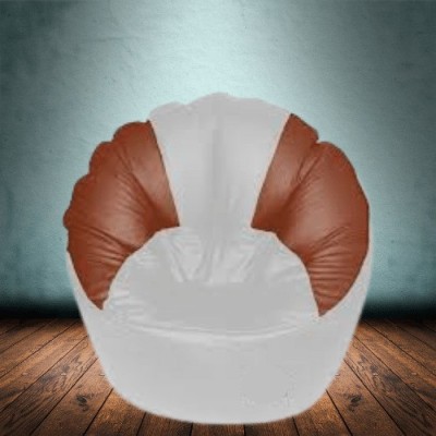 Coaster Shine Jumbo Tear Drop Bean Bag Cover  (Without Beans)(White, Tan)