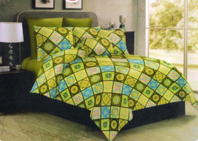 ArnavHomeDecor 240 TC Cotton Double Printed Flat Bedsheet(Pack of 1, Multicolor)
