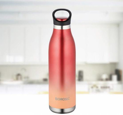 BOROSIL 700 ml Steel Bottle(Pack of 1, Red)